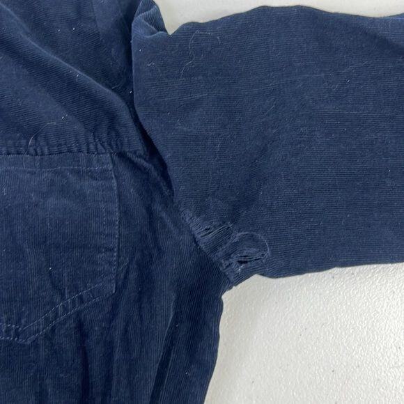 RTR Sz 38 US 6 A.P.C dark navy blue corduroy Justine jumpsuit 1 PC long sleeve - Picture 8 of 9
